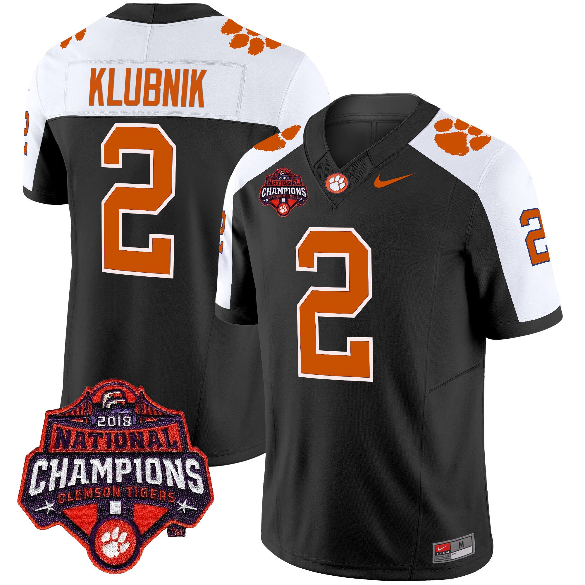 Men's Clemson Tigers Vapor Limited Jersey - All Stitched - Black Alternate, Cade Klubnik