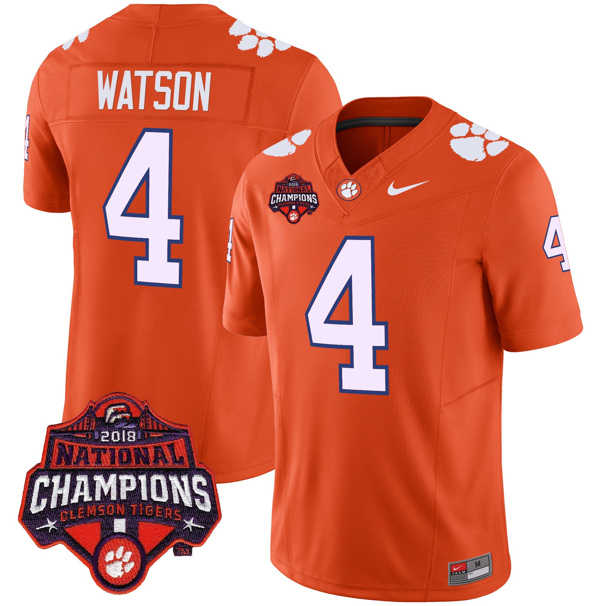 Men's Clemson Tigers Vapor Limited Jersey - All Stitched - Orange, Deshaun Watson