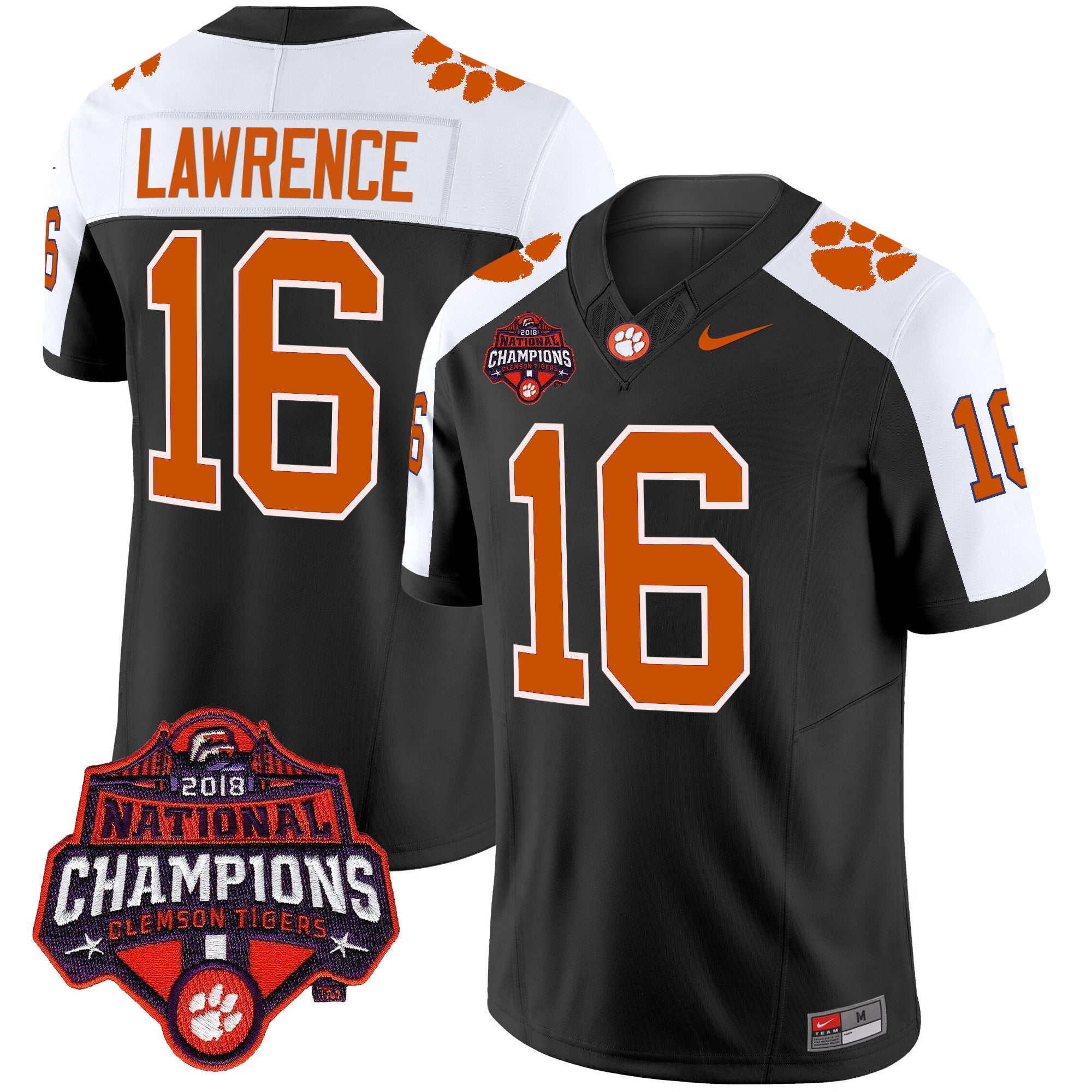 Men's Clemson Tigers Vapor Limited Jersey - All Stitched - Black Alternate, Trevor Lawrence