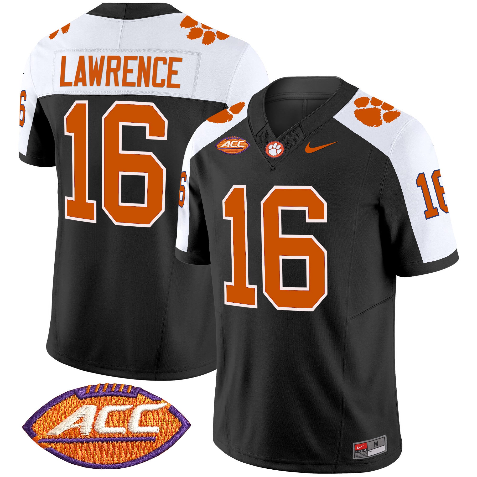 Men's Clemson Tigers Vapor Limited Jersey V2 - All Stitched - Black Alternate, Trevor Lawrence
