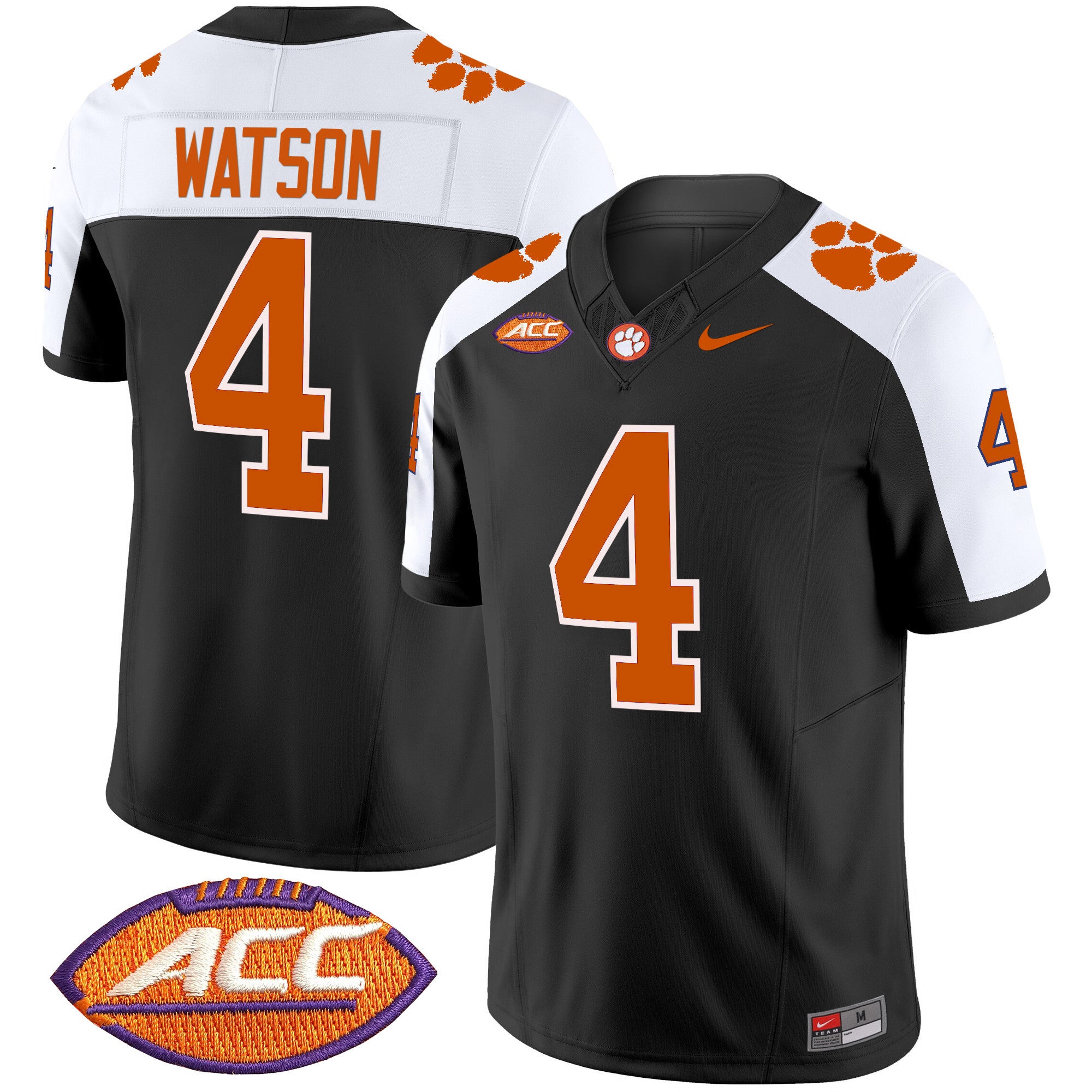 Men's Clemson Tigers Vapor Limited Jersey V2 - All Stitched - Black Alternate, Deshaun Watson