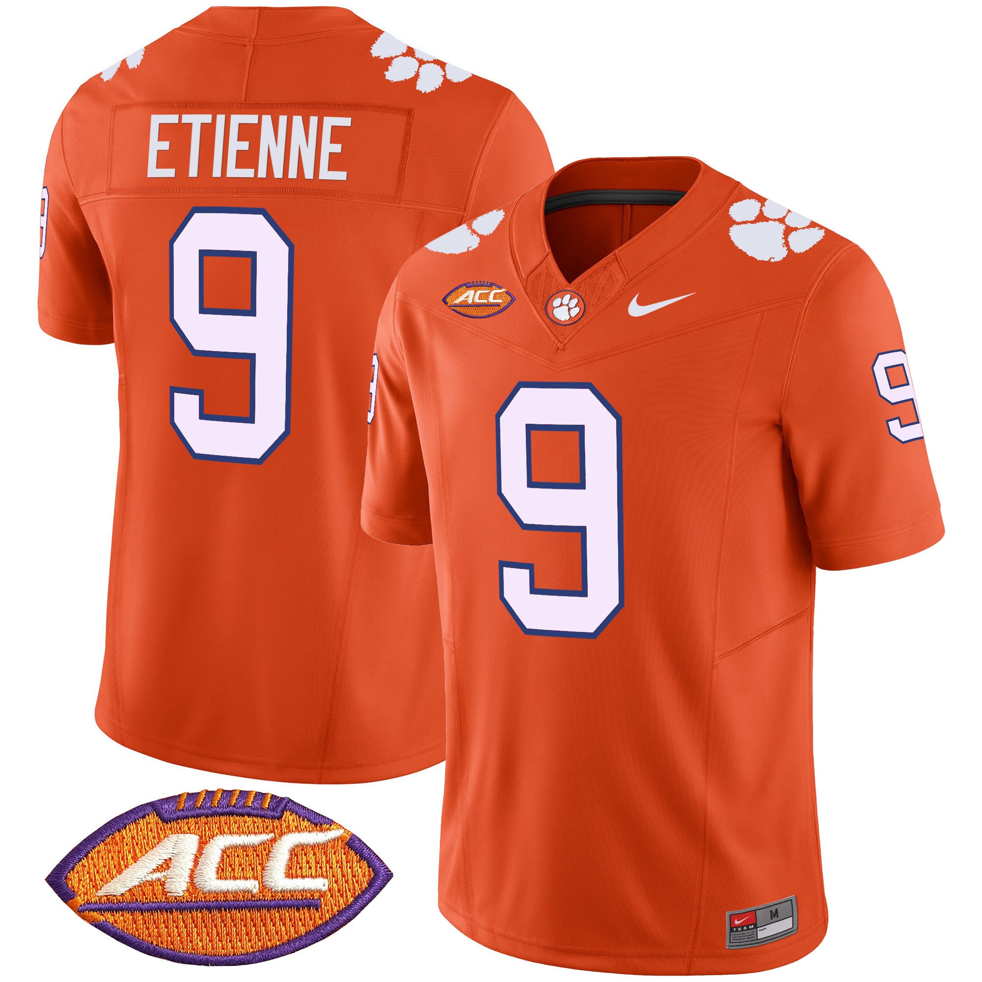 Men's Clemson Tigers Vapor Limited Jersey V2 - All Stitched - Orange, Travis Etienne