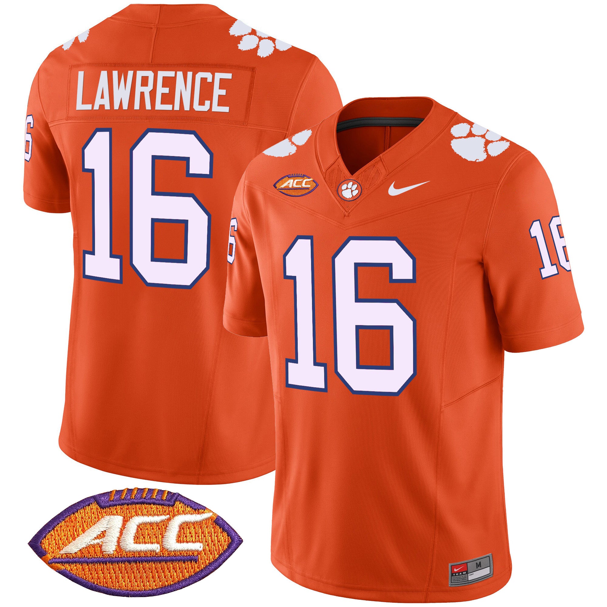 Men's Clemson Tigers Vapor Limited Jersey V2 - All Stitched - Orange, Trevor Lawrence