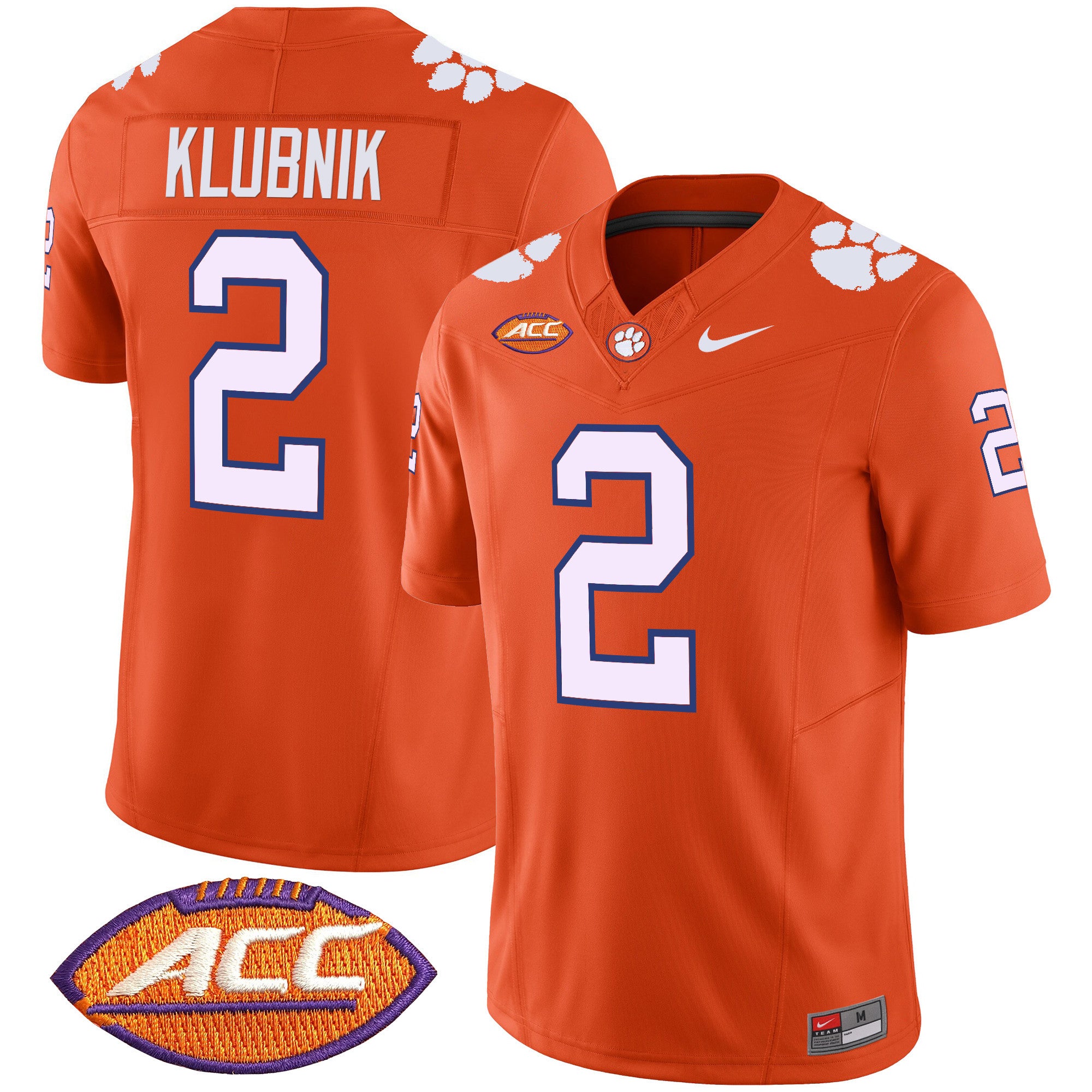 Men's Clemson Tigers Vapor Limited Jersey V2 - All Stitched - Orange, Cade Klubnik