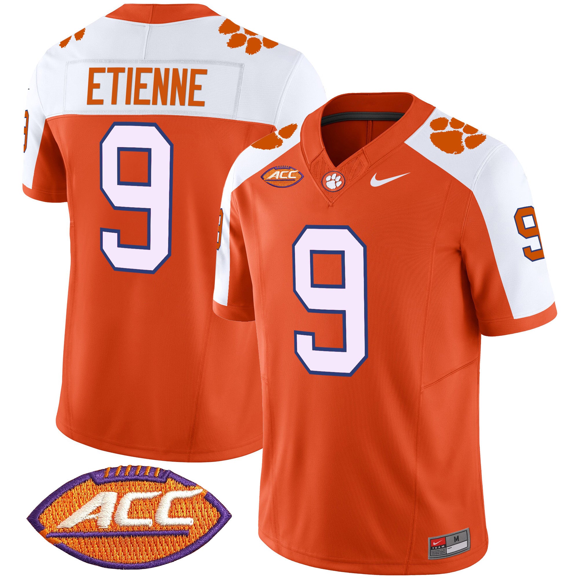Men's Clemson Tigers Vapor Limited Jersey V2 - All Stitched - Orange Alternate, Travis Etienne