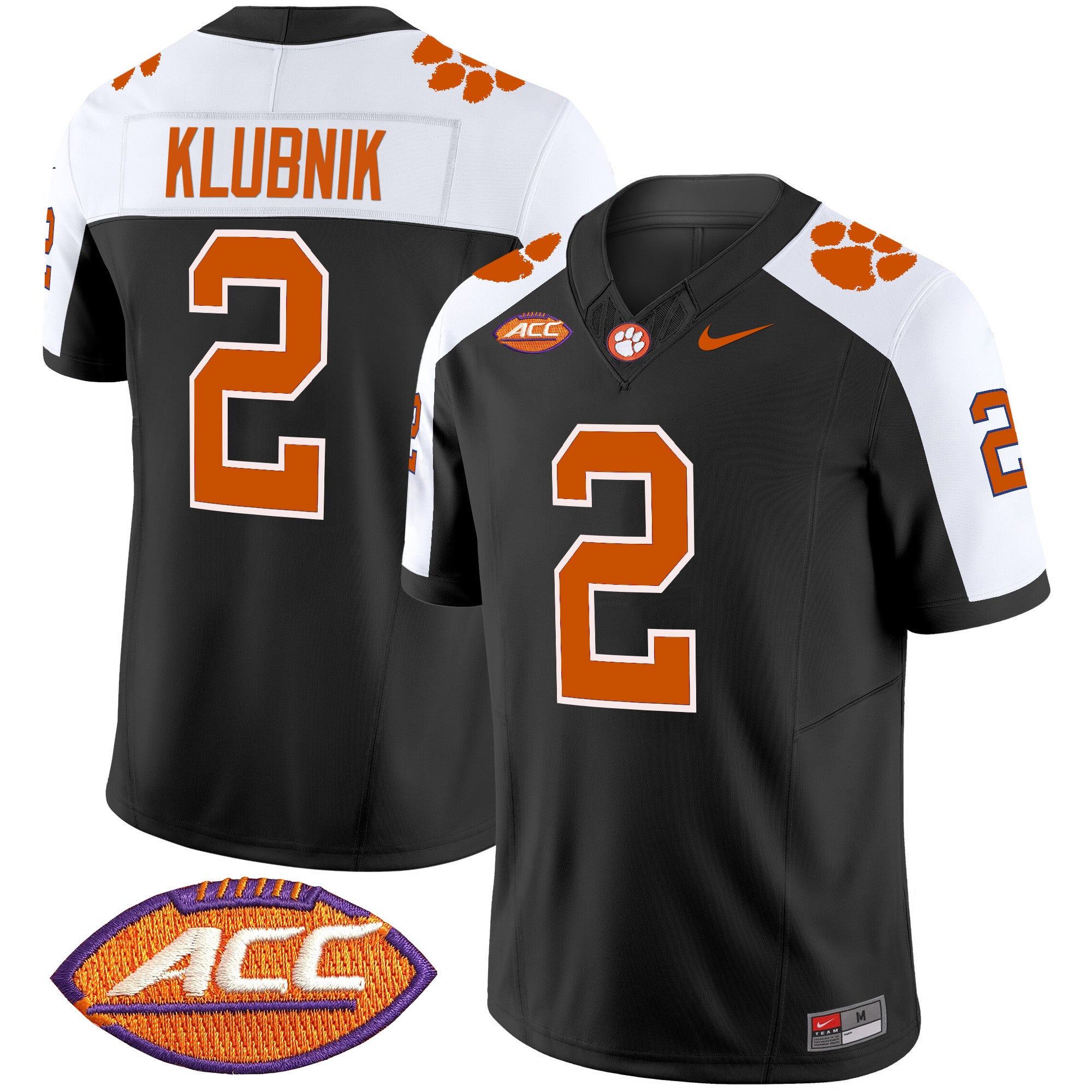 Men's Clemson Tigers Vapor Limited Jersey V2 - All Stitched - Black Alternate, Cade Klubnik