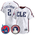 Men's Cleveland Guardians Larry Doby Patch City Connect Vapor Premier Limited Jersey - All Stitched - White, Tyler Freeman