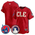 Men's Cleveland Guardians Larry Doby Patch City Connect Vapor Premier Limited Jersey - All Stitched - Red, Team