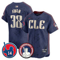 Men's Cleveland Guardians Larry Doby Patch City Connect Vapor Premier Limited Jersey - All Stitched - City Connect, Steven Kwan
