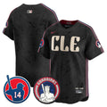 Men's Cleveland Guardians Larry Doby Patch City Connect Vapor Premier Limited Jersey - All Stitched - Black, Team