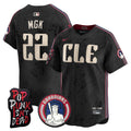 Men's Cleveland Guardians MGK Patch Vapor Premier Limited Jersey - All Stitched - Black, MGK