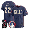 Men's Cleveland Guardians MGK Patch Vapor Premier Limited Jersey - All Stitched - City Connect, MGK