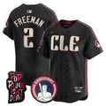 Men's Cleveland Guardians MGK Patch Vapor Premier Limited Jersey - All Stitched - Black, Tyler Freeman