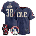 Men's Cleveland Guardians MGK Patch Vapor Premier Limited Jersey - All Stitched - City Connect, Steven Kwan