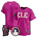 Men's Cleveland Guardians MGK Patch Vapor Premier Limited Jersey - All Stitched - Pink, Team