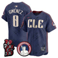 Men's Cleveland Guardians MGK Patch Vapor Premier Limited Jersey - All Stitched - City Connect, Andres Gimenez