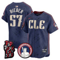 Men's Cleveland Guardians MGK Patch Vapor Premier Limited Jersey - All Stitched - City Connect, Shane Bieber