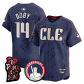 Men's Cleveland Guardians MGK Patch Vapor Premier Limited Jersey - All Stitched - City Connect, Larry Doby