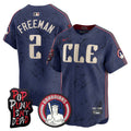 Men's Cleveland Guardians MGK Patch Vapor Premier Limited Jersey - All Stitched - City Connect, Tyler Freeman