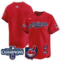Men's Cleveland Indians 2024 AL Central Division Champions Vapor Premier Limited Jersey - All Stitched - Red, Team