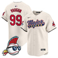 Men's Cleveland Indians Major League Vapor Premier Limited Jersey - All Stitched - Cream, Ricky Vaughn