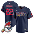 Men's Cleveland Indians Major League Vapor Premier Limited Jersey - All Stitched - Navy, Josh Naylor