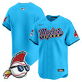 Men's Cleveland Indians Major League Vapor Premier Limited Jersey - All Stitched - Light Blue, Team