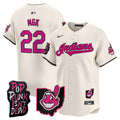 Men's Cleveland Indians MGK Patch Vapor Premier Limited Jersey - All Stitched - Cream, MGK