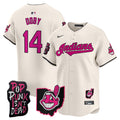 Men's Cleveland Indians MGK Patch Vapor Premier Limited Jersey - All Stitched - Cream, Larry Doby