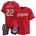Men's Cleveland Indians MGK Patch Vapor Premier Limited Jersey - All Stitched - Red, Josh Naylor