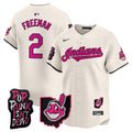 Men's Cleveland Indians MGK Patch Vapor Premier Limited Jersey - All Stitched - Cream, Tyler Freeman