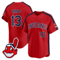 Men's Cleveland Indians Ricky 'Wild Thing' Vaughn Vapor Premier Limited Jersey - All Stitched - Red, Gabriel Arias