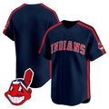 Men's Cleveland Indians Ricky 'Wild Thing' Vaughn Vapor Premier Limited Jersey - All Stitched - Navy, Team