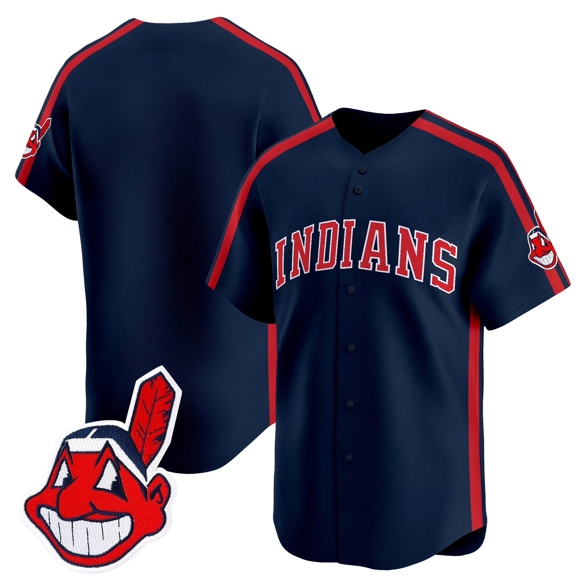 Men's Cleveland Indians Ricky 'Wild Thing' Vaughn Vapor Premier Limited Jersey - All Stitched - Navy, Team