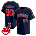 Men's Cleveland Indians Ricky 'Wild Thing' Vaughn Vapor Premier Limited Jersey - All Stitched - Navy, Ricky Vaughn