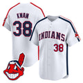 Men's Cleveland Indians Ricky 'Wild Thing' Vaughn Vapor Premier Limited Jersey - All Stitched - White, Steven Kwan