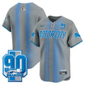 Men's Detroit Lions 90th Year Patch Vapor Premier Limited Jersey - All Stitched - Gray, Team