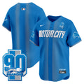 Men's Detroit Lions 90th Year Patch Vapor Premier Limited Jersey - All Stitched - Blue, Team