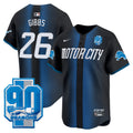 Men's Detroit Lions 90th Year Patch Vapor Premier Limited Jersey - All Stitched - Black, Jahmyr Gibbs