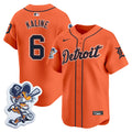 Men's Detroit Tigers Paws Patch Vapor Premier Limited Jersey - All Stitched - Orange, Al Kaline