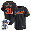 Men's Detroit Tigers Paws Patch Vapor Premier Limited Jersey - All Stitched - Black, Riley Greene