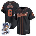 Men's Detroit Tigers Paws Patch Vapor Premier Limited Jersey - All Stitched - Black, Al Kaline