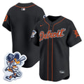 Men's Detroit Tigers Paws Patch Vapor Premier Limited Jersey - All Stitched - Black, Team