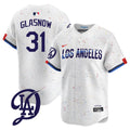 Men's Dodgers 2024 City Connect Vapor Premier Limited Jersey - All Stitched - White, Tyler Glasnow
