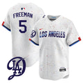 Men's Dodgers 2024 City Connect Vapor Premier Limited Jersey - All Stitched - White, Freddie Freeman