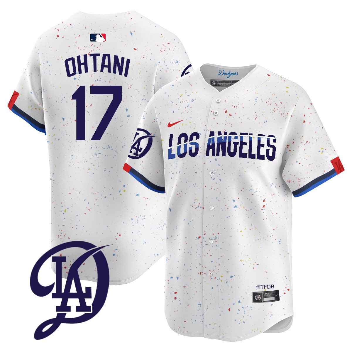 Men's Dodgers 2024 City Connect Vapor Premier Limited Jersey - All Stitched - White, Shohei Ohtani
