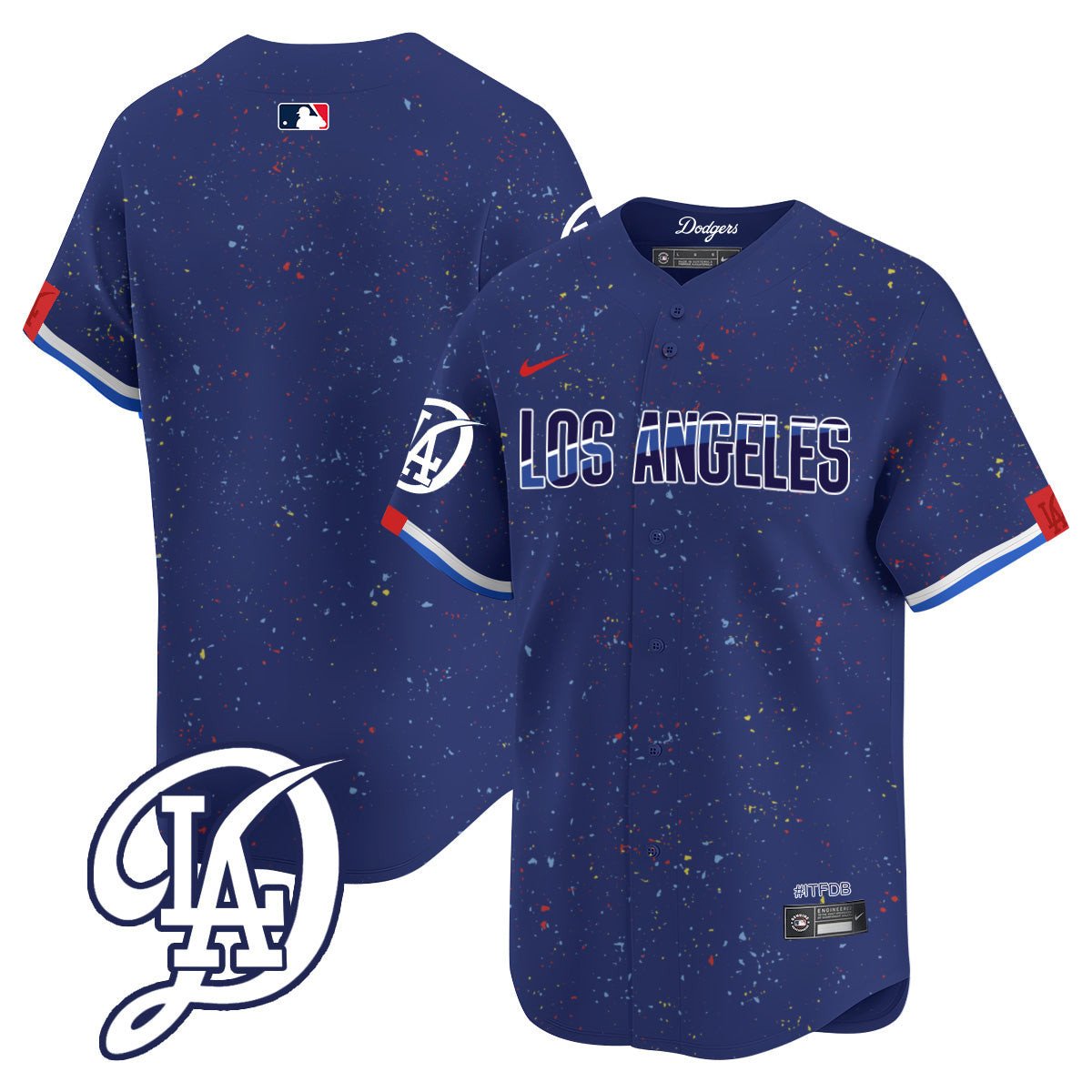 Men's Dodgers 2024 City Connect Vapor Premier Limited Jersey - All Stitched - Royal, Team