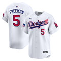 Men's Dodgers 2024 Independence Day Vapor Premier Limited Jersey - All Stitched - White, Freddie Freeman