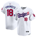Men's Dodgers 2024 Independence Day Vapor Premier Limited Jersey - All Stitched - White, Yamamoto