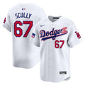 Men's Dodgers 2024 Independence Day Vapor Premier Limited Jersey - All Stitched - White, Vin Scully
